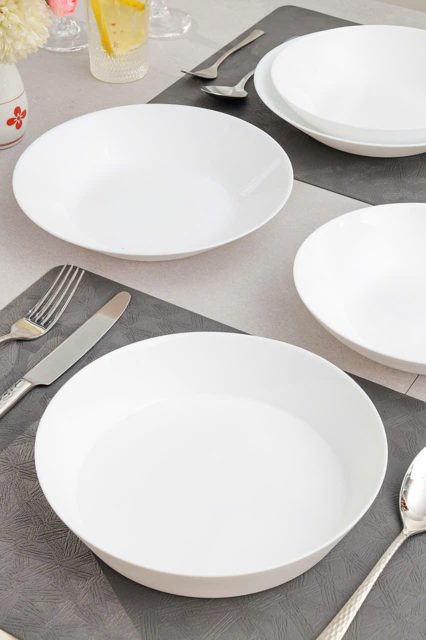 Set 4 đĩa soup thành cao dáng vát Opal Kaiyo - size 22cm [mã KCT-5158]