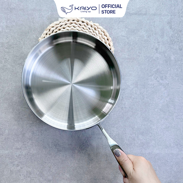 Chảo inox 316 liền khối 5-Ply Premium Kaiyo - thành cao (26cm)