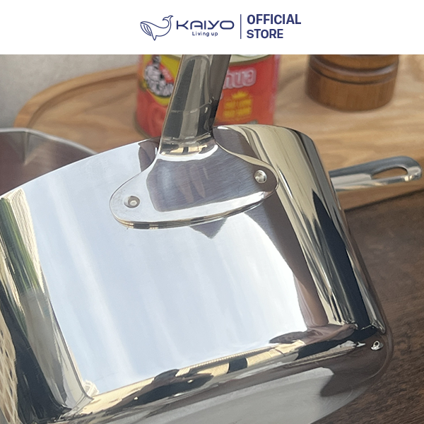 Chảo đúc inox 3 lớp đáy liền Mini Tri-ply (size 14cm)