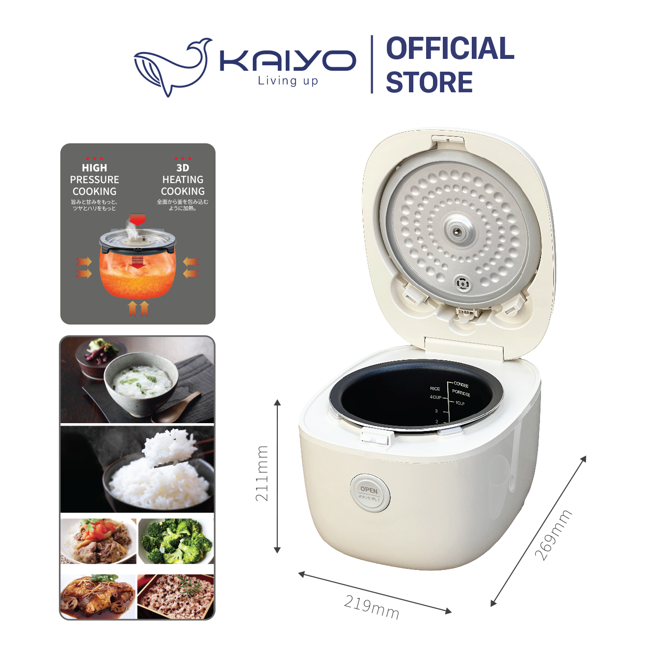 Nồi cơm điện cao tần Kaiyo 1L (KRC-050)
