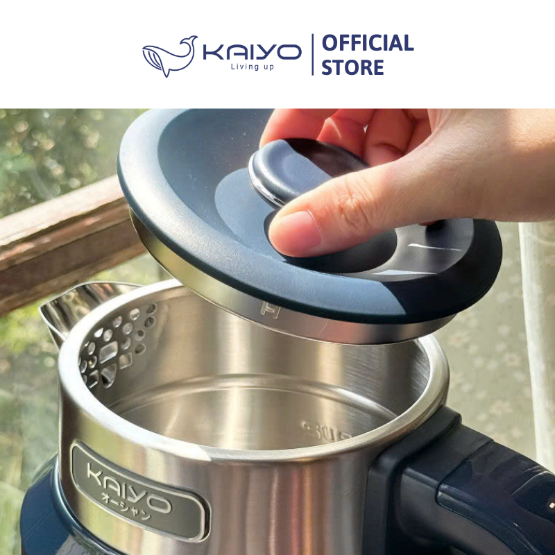 Ấm siêu tốc 2 lớp Cool touch Kaiyo 1.5L (Xanh Navy)