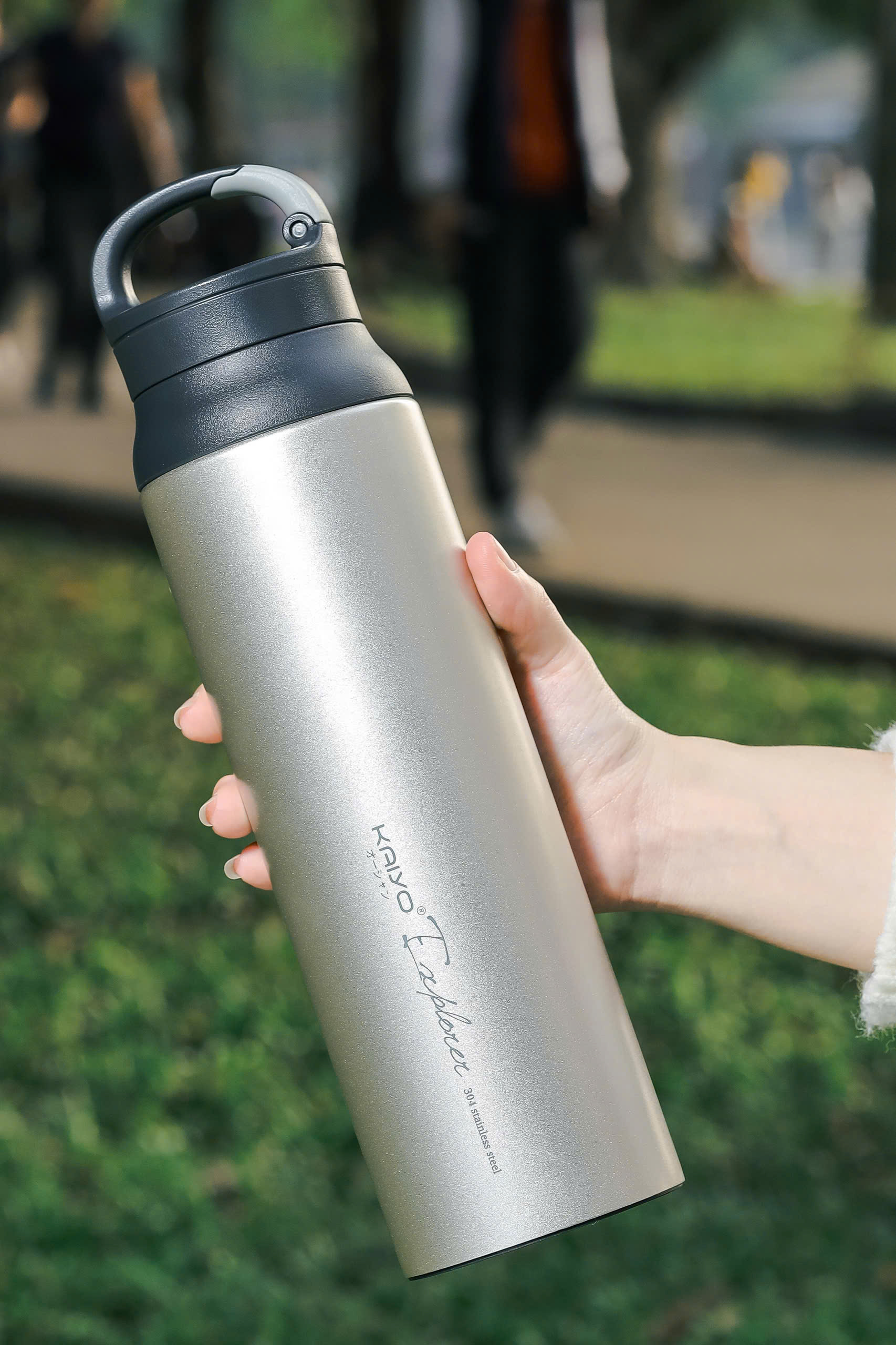 Bình giữ nhiệt inox 304 có lưới lọc trà Kaiyo, dung tích 800ml, màu Silver [mã KVB-6827]