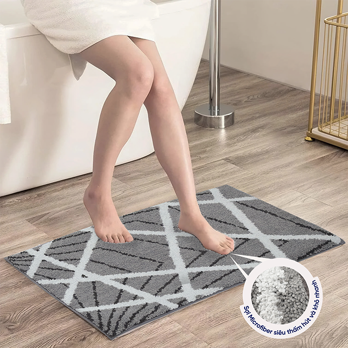 Thảm Microfiber Siêu Thấm Có Chống Trượt Kaiyo