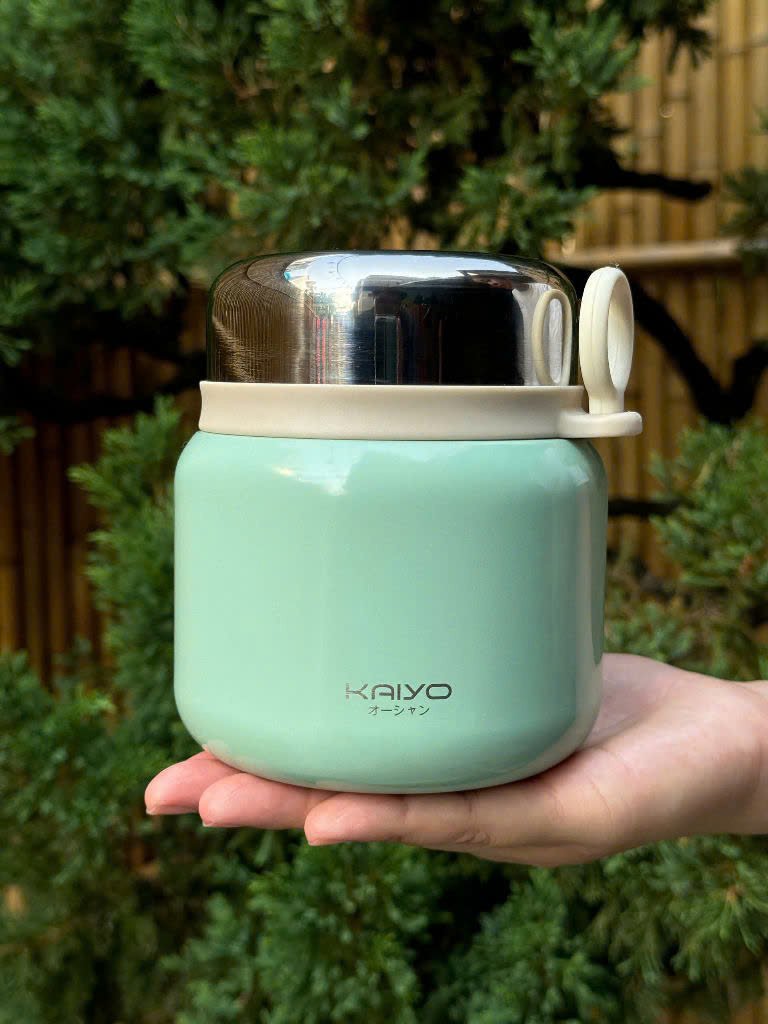 Bình ủ cháo Kaiyo, dung tích 500ml, màu xanh mint [mã KTJ-3987]