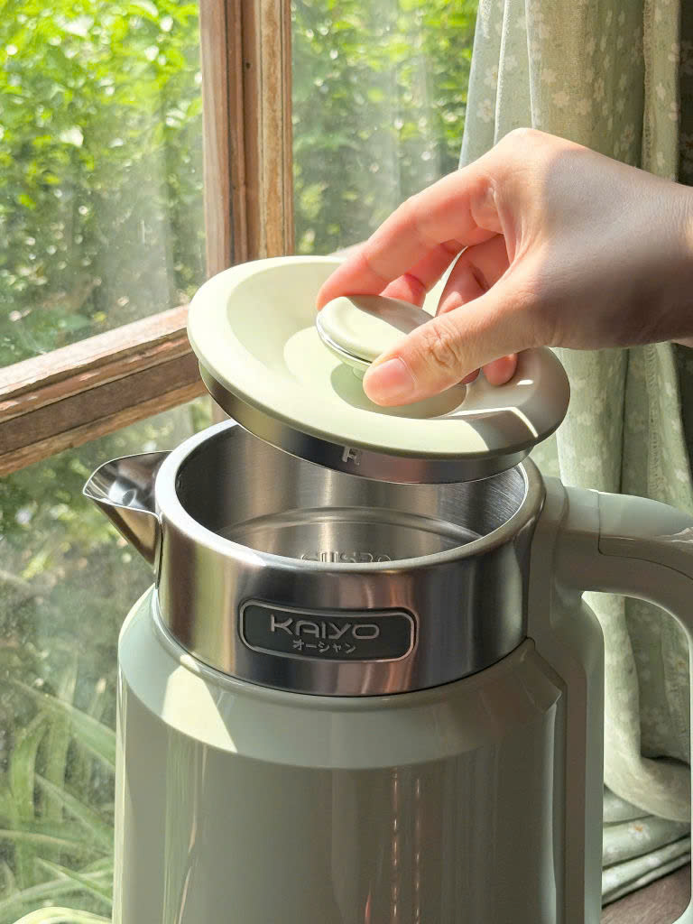 Ấm siêu tốc 2 lớp Cool touch Kaiyo 2L (Xanh Mint)