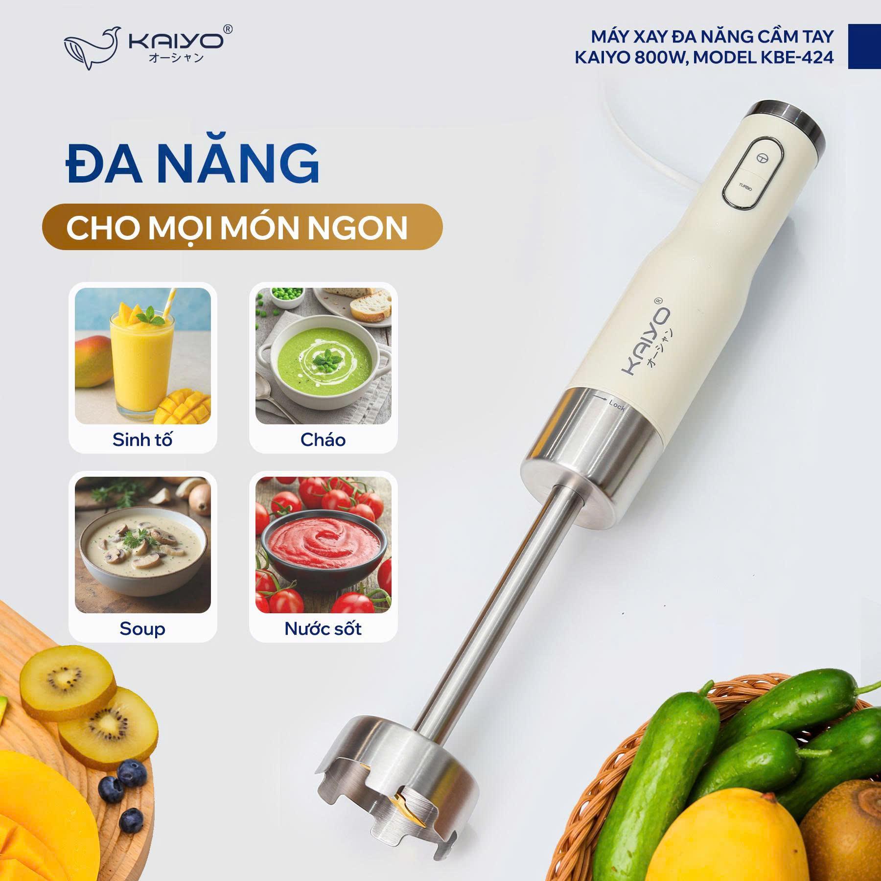 Máy xay đa năng cầm tay Kaiyo, 800W, Model KBE-424 [mã KBE-4243]