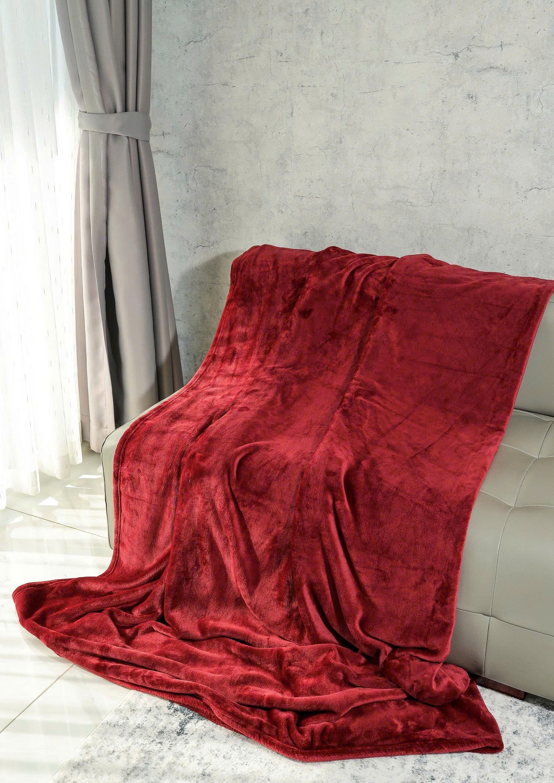 Chăn băng lông tuyết Kaiyo 2m x 2m3, màu đỏ đun [mã KDB-9637]