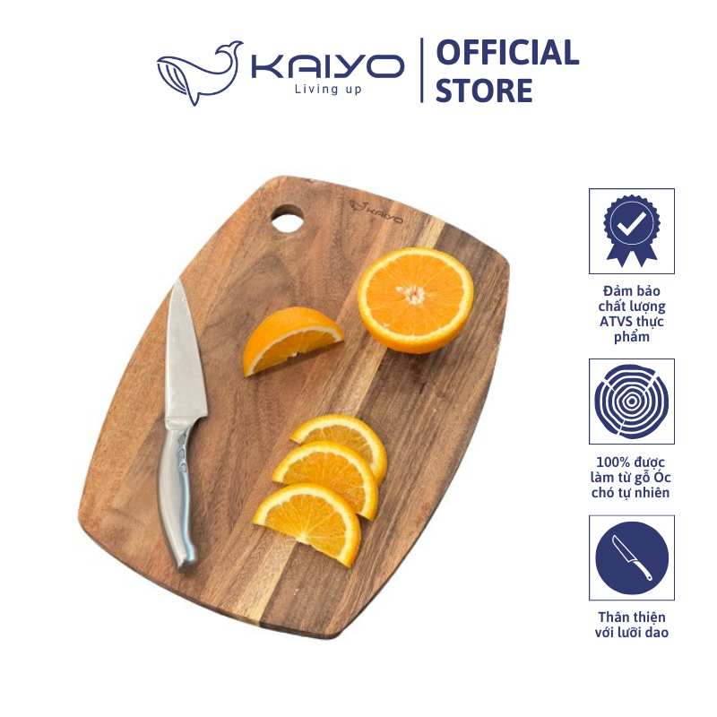 Thớt thái gỗ óc chó Kaiyo hình ovan
