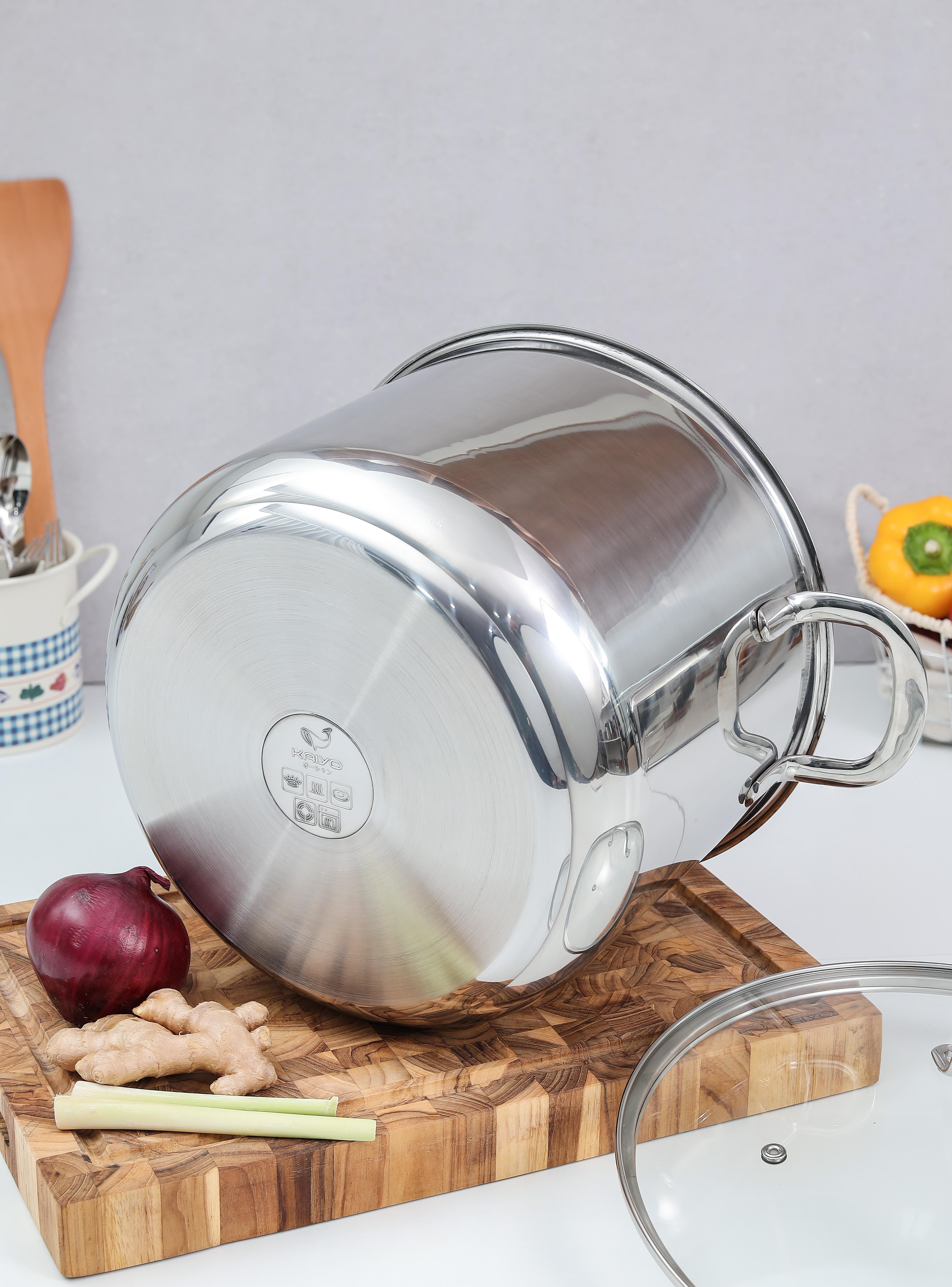 Nồi luộc gà inox inox 304 Kaiyo, dung tích 16L [mã KIC-1525]