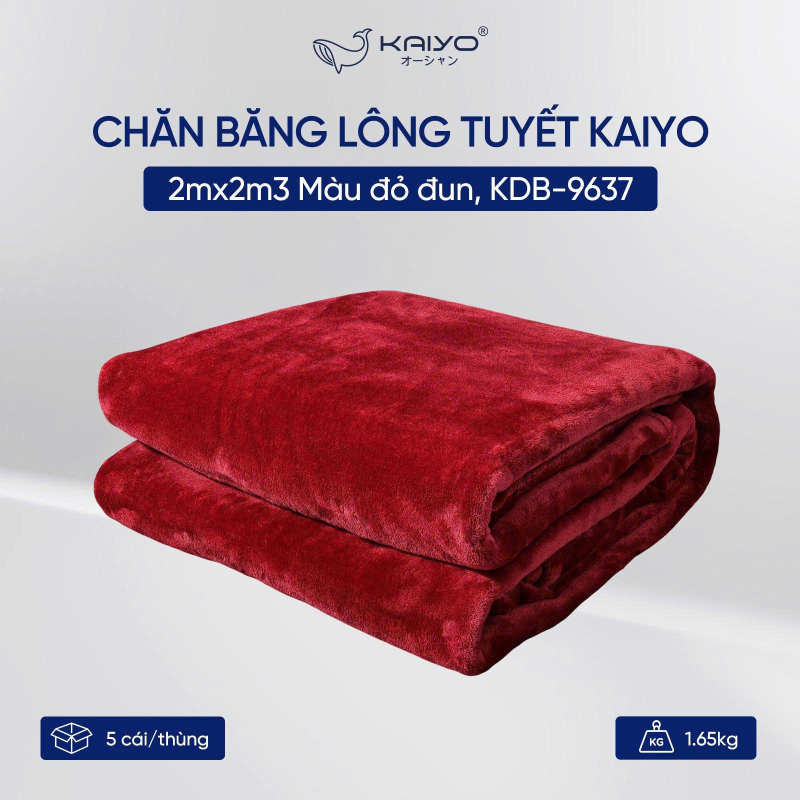 Chăn băng lông tuyết Kaiyo 2m x 2m3, màu đỏ đun [mã KDB-9637]