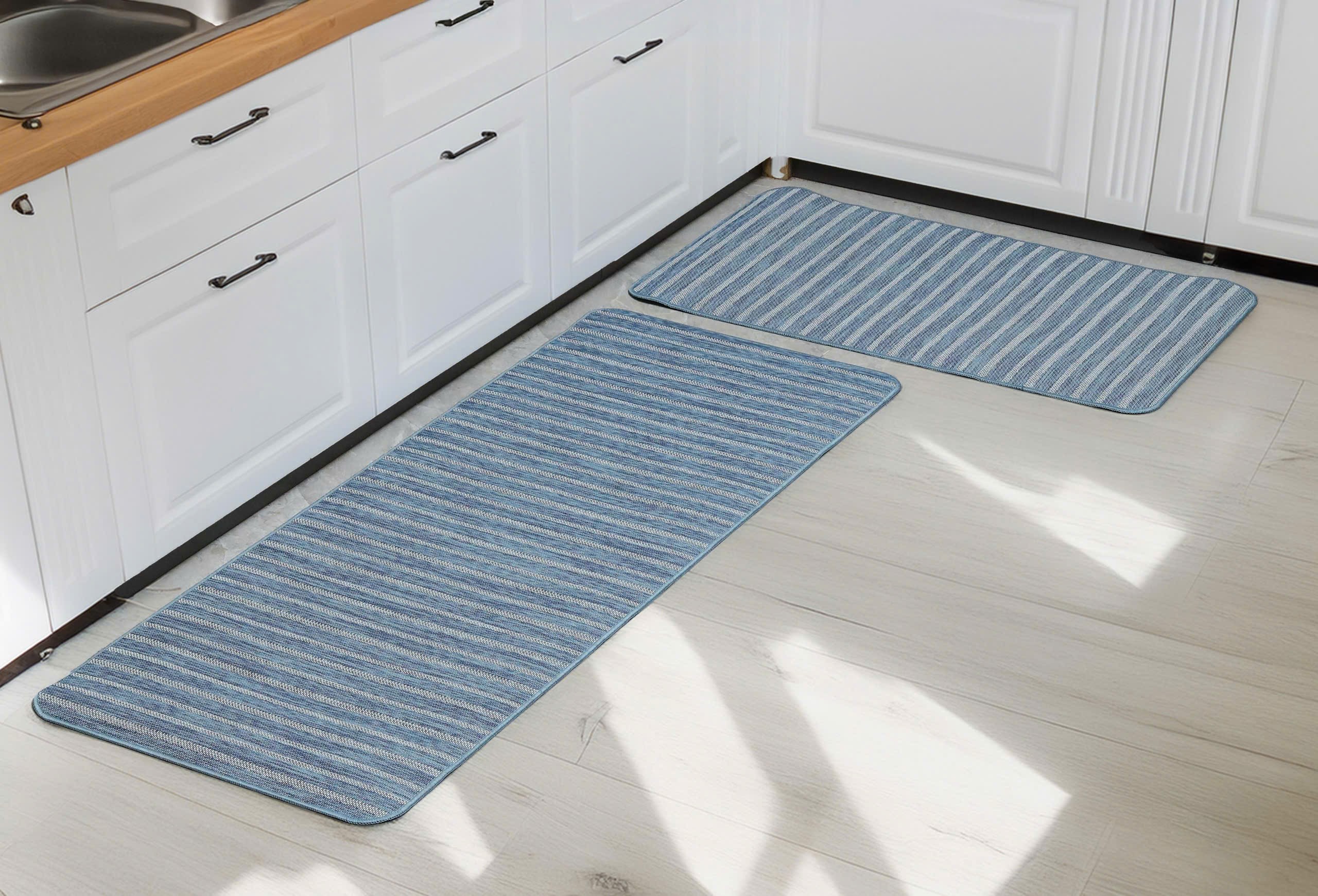 Thảm nhà bếp chống nước Kaiyo, size M 45 x 75cm màu xanh [mã KKM-9422]