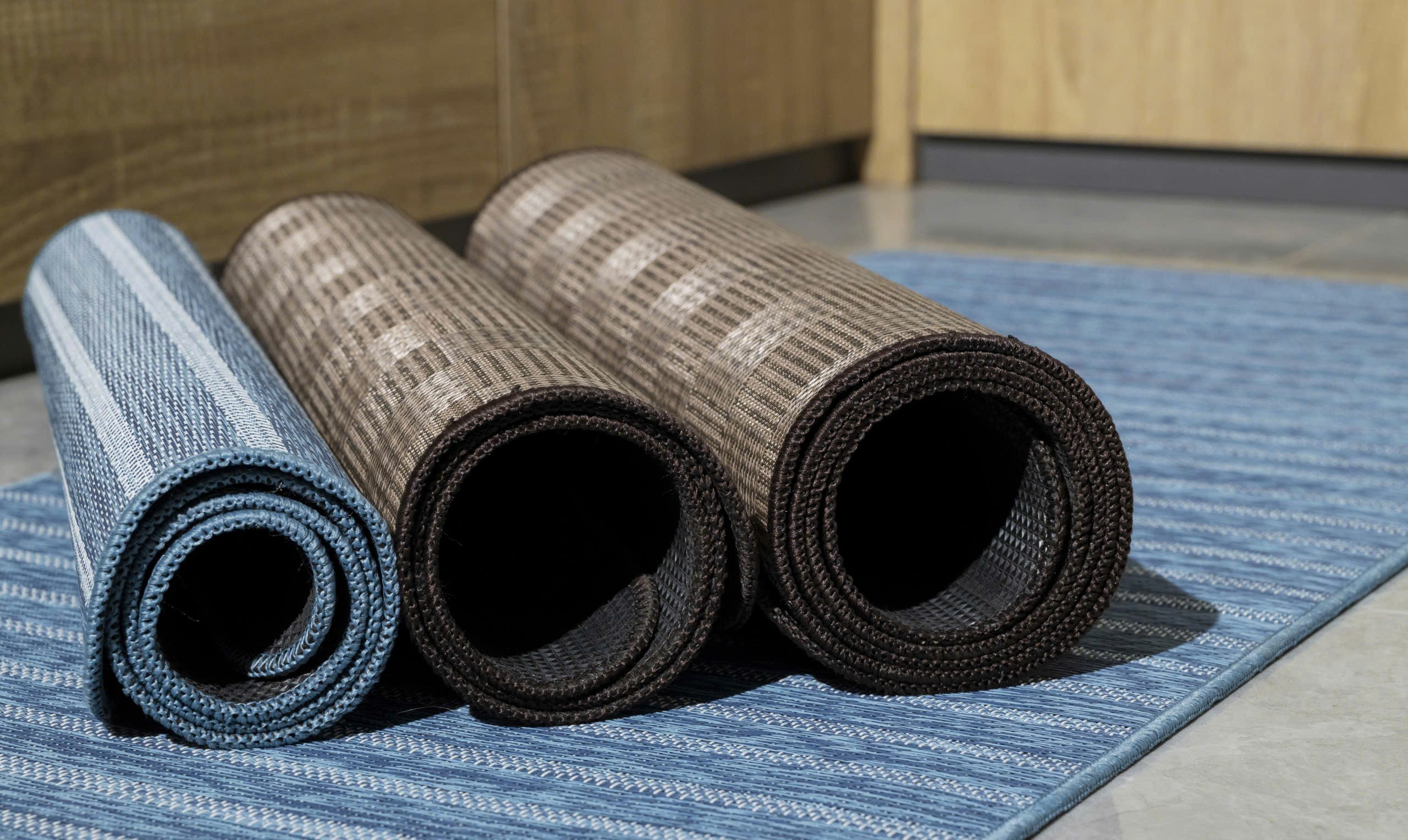 Thảm nhà bếp chống nước Kaiyo, size L 45 x 120cm màu xanh [mã KKM-9439]