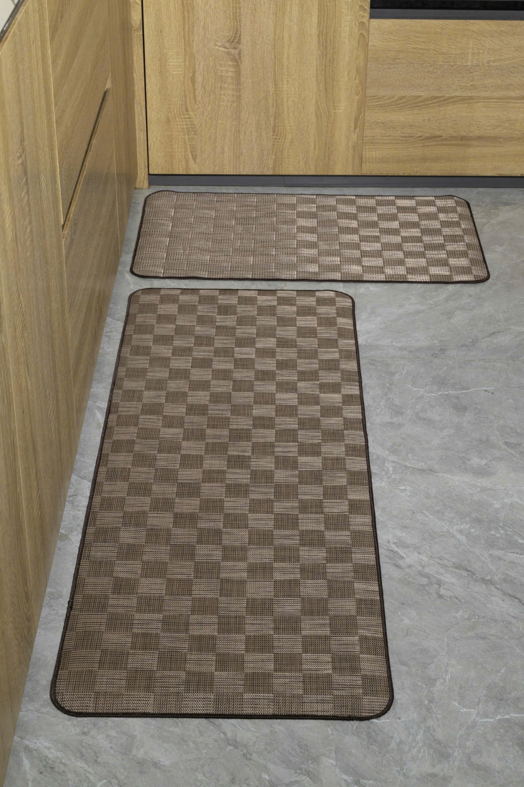 Thảm nhà bếp chống nước Kaiyo, size M 45 x 75cm màu nâu [mã KKM-9408]