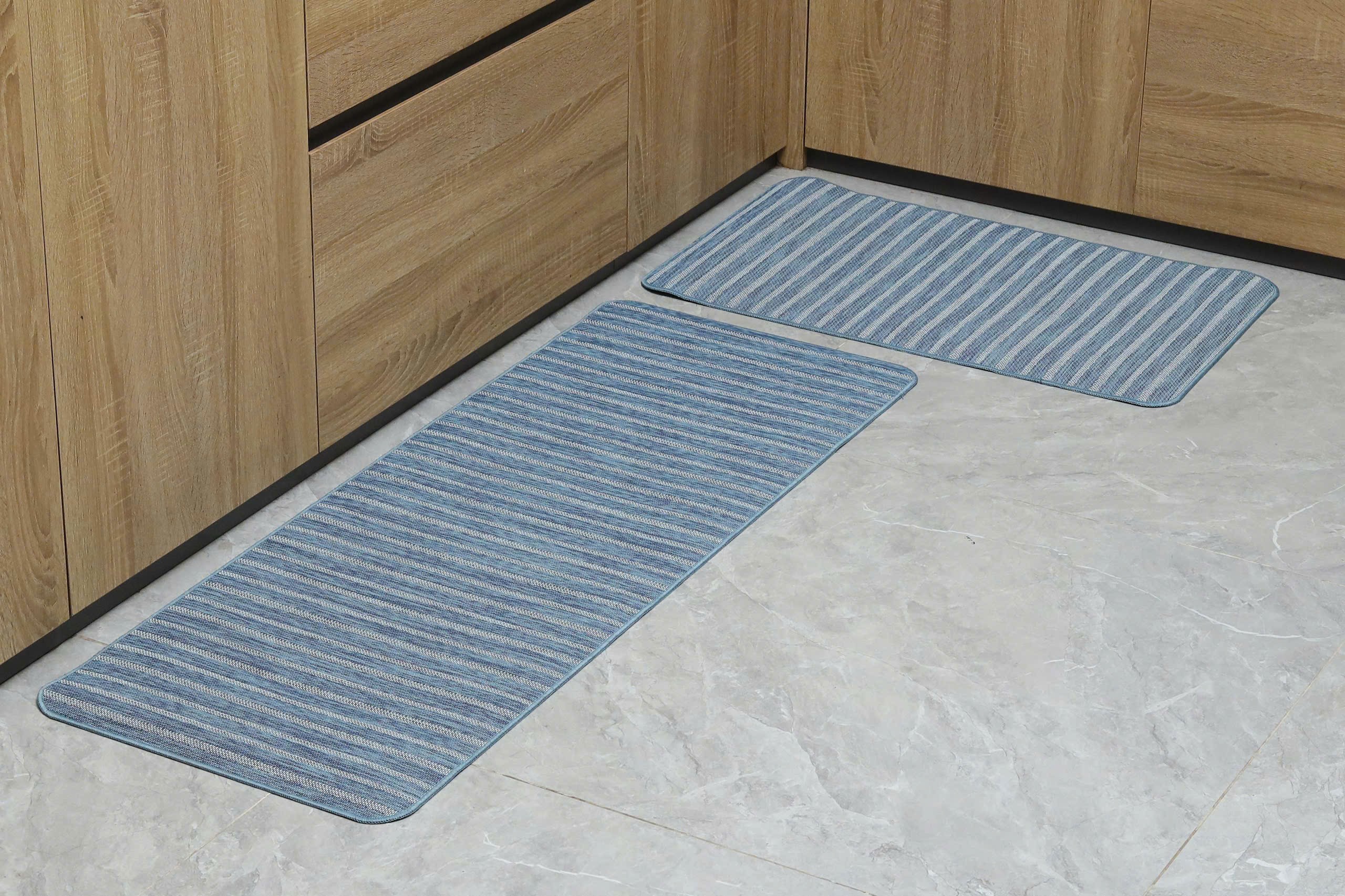 Thảm nhà bếp chống nước Kaiyo, size M 45 x 75cm màu xanh [mã KKM-9422]