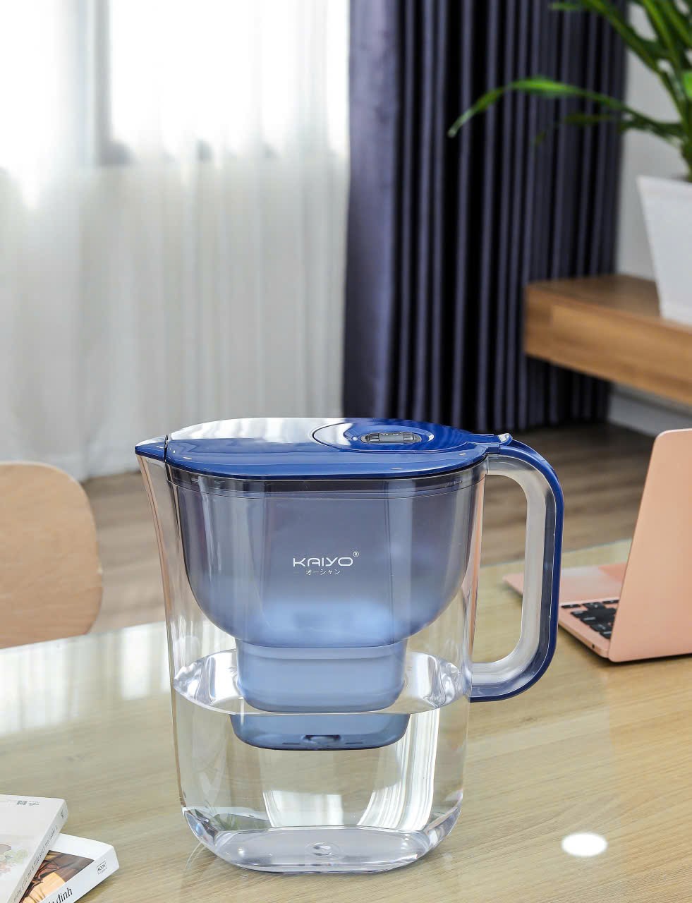 Bình lọc nước đa năng Kaiyo màu xanh đậm, dung tích 4.2L [mã KWF-8289]