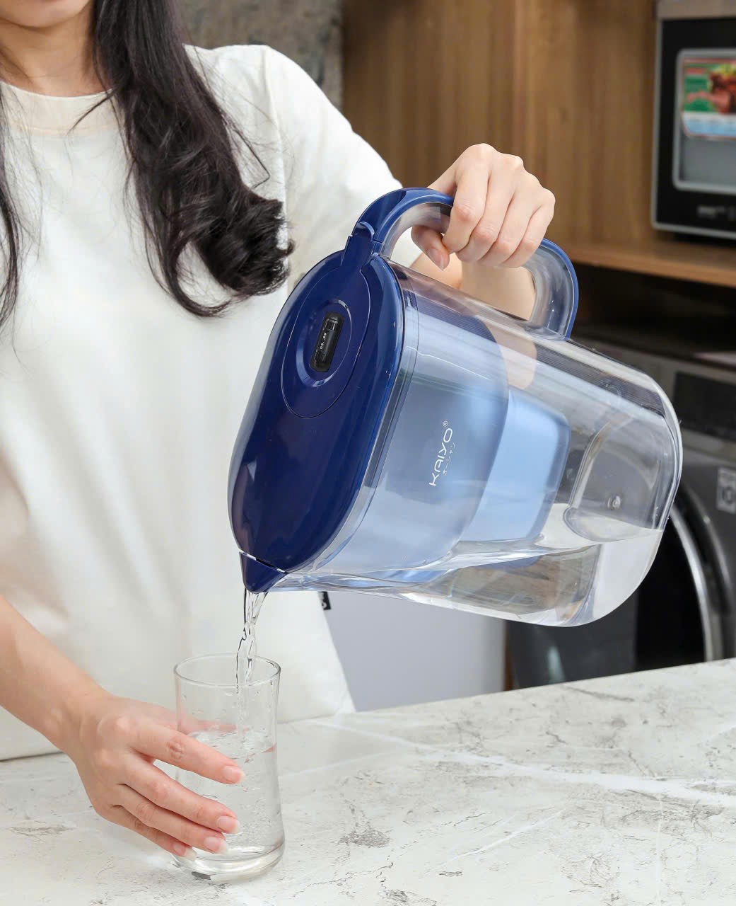 Bình lọc nước đa năng Kaiyo màu xanh đậm, dung tích 4.2L [mã KWF-8289]