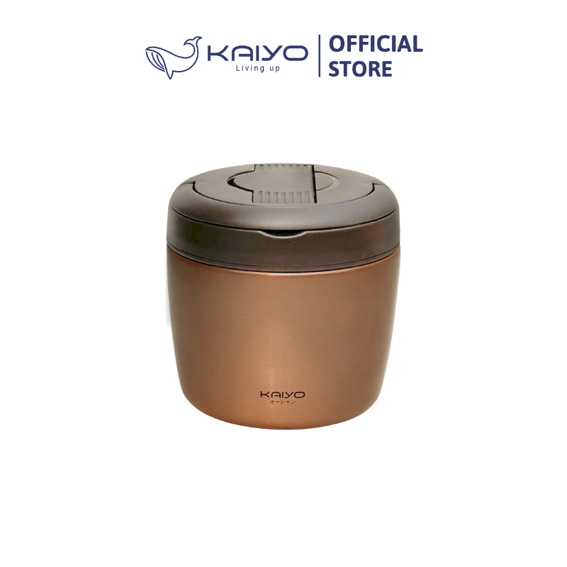 Cặp lồng giữ nhiệt Kaiyo 1000ml, màu vàng đồng