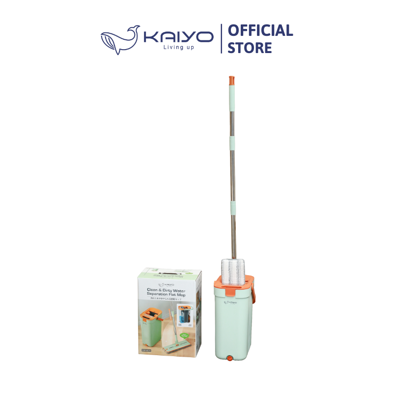 Cây lau nhà chữ nhật tách nước bẩn thông minh Kaiyo, màu xanh mint [mã KMP-8074]
