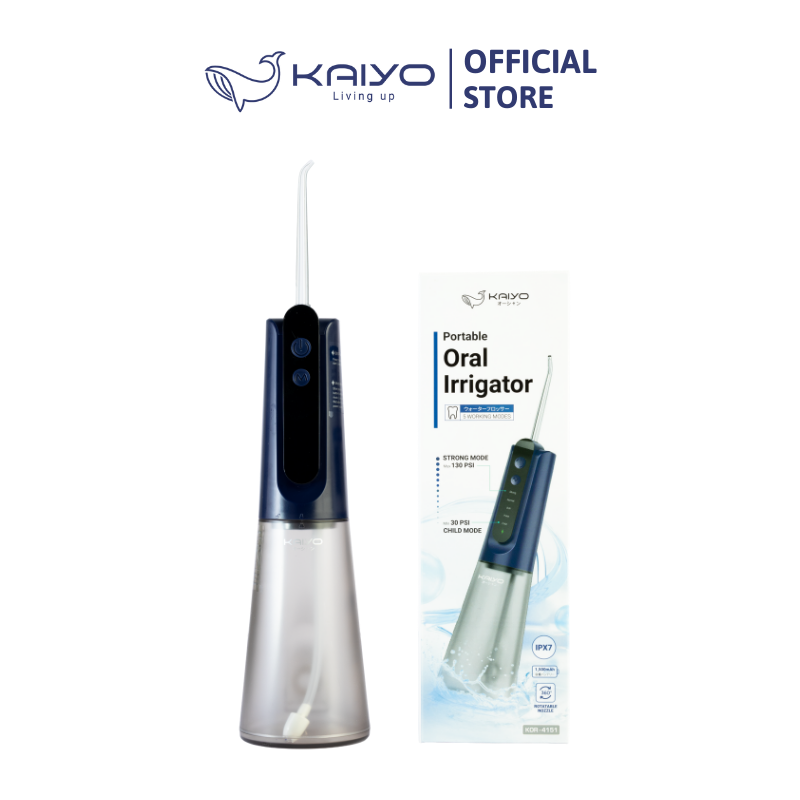Máy tăm nước 5 chế độ thông minh Kaiyo, màu xanh nay [mã KOR-4151]