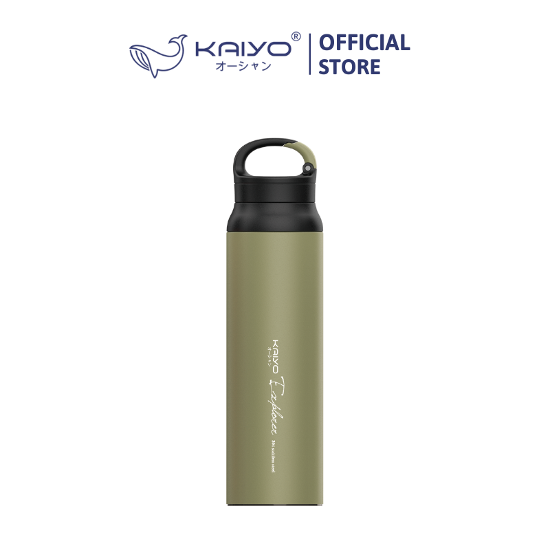 Bình giữ nhiệt inox 304 có lưới lọc trà Kaiyo, dung tích 800ml, màu xanh Olive [mã KVB-6810]