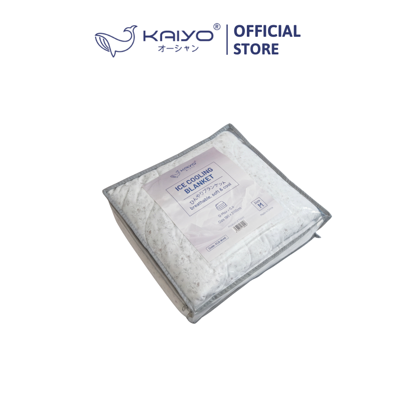 Chăn lạnh Kaiyo, kích thước 1m8*2m, họa tiết hoa nền ghi [KCB-9446]