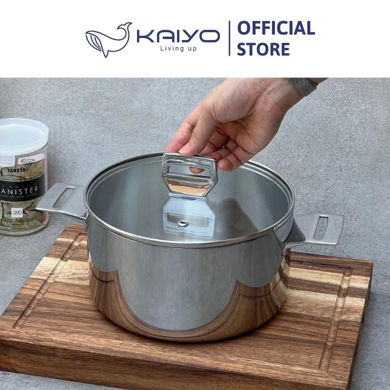 Nồi inox thân đáy liền 3 lớp Kaiyo size 22cm