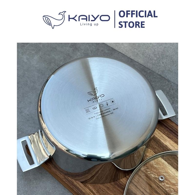 Nồi inox thân đáy liền 3 lớp Kaiyo size 22cm