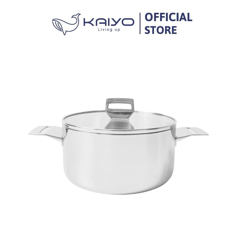 Nồi inox thân đáy liền 3 lớp Kaiyo size 18cm