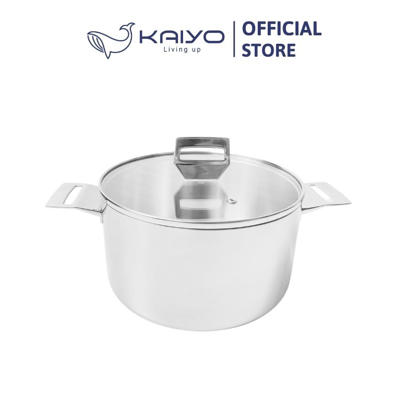 Nồi inox thân đáy liền 3 lớp Kaiyo size 22cm