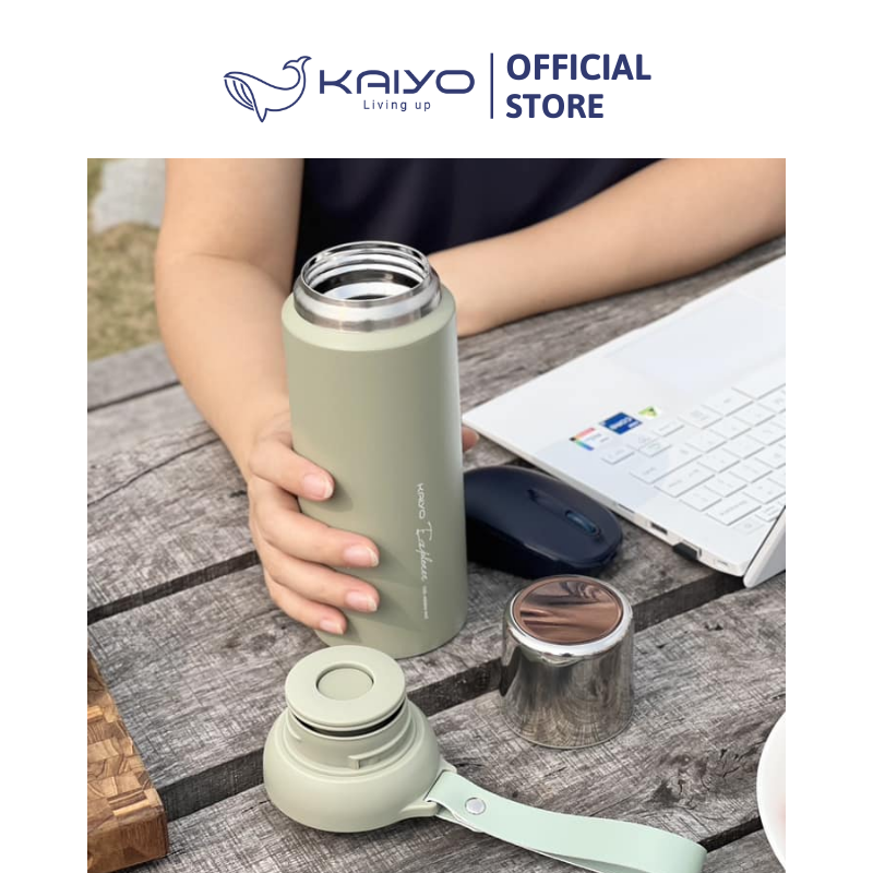 Bình giữ nhiệt Kaiyo 600ml màu xanh mint