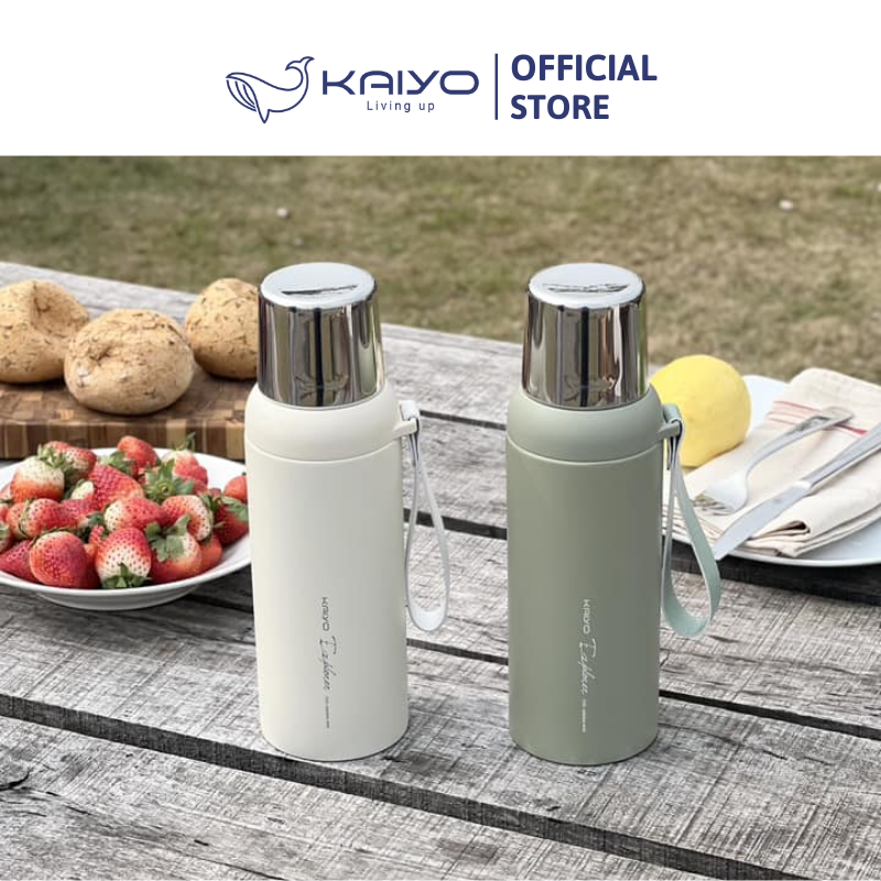 Bình giữ nhiệt Kaiyo 600ml màu xanh mint