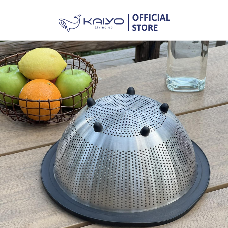 Rổ inox cao cấp có chân đế Kaiyo, size 29cm