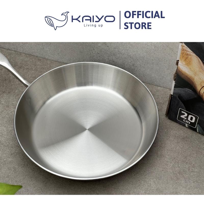 Chảo đúc inox 3 lớp đáy liền Tri-Ply Kaiyo size 20cm