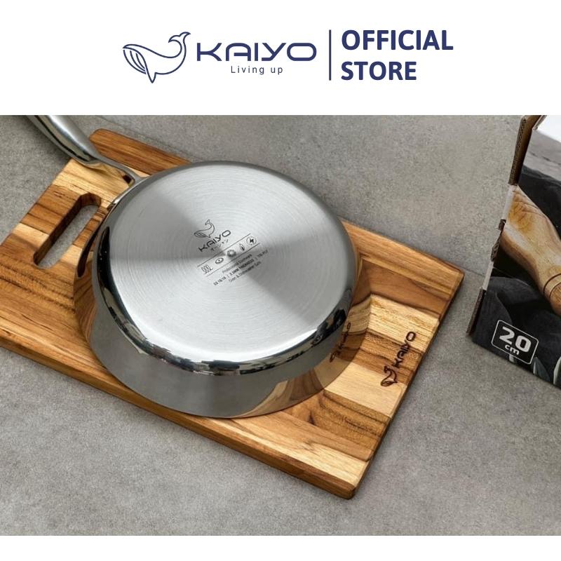 Chảo đúc inox 3 lớp đáy liền Tri-Ply Kaiyo size 20cm