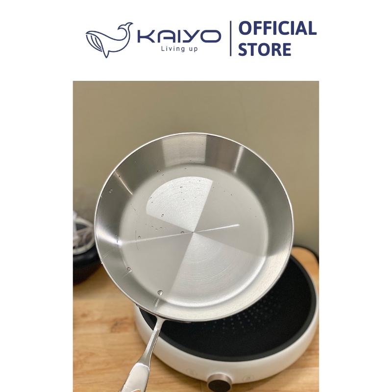 Chảo đúc inox 3 lớp đáy liền Tri-Ply Kaiyo size 20cm