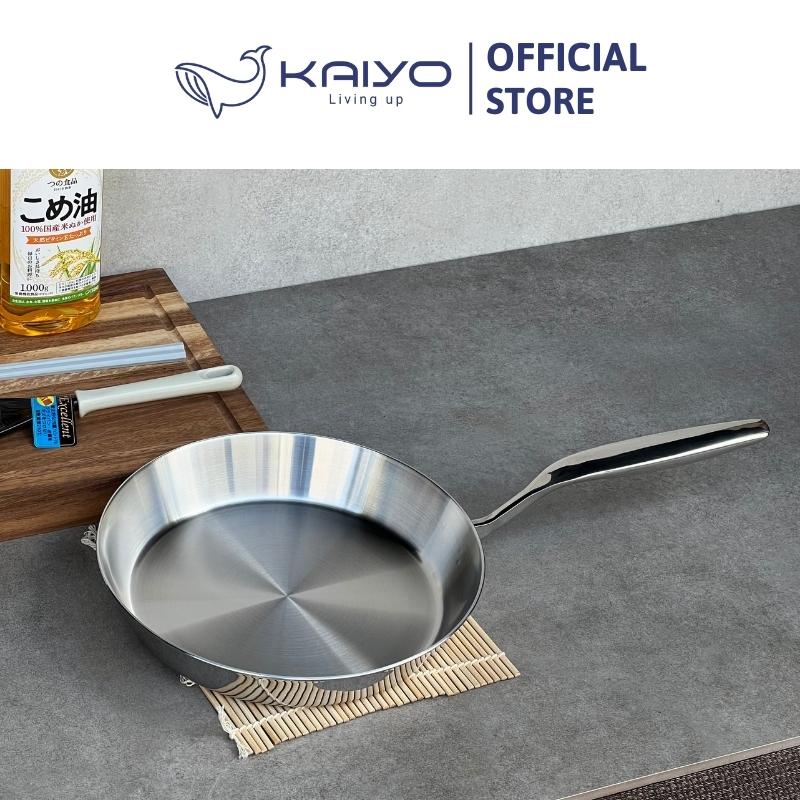 Chảo đúc inox 3 lớp đáy liền Tri-Ply Kaiyo size 24cm