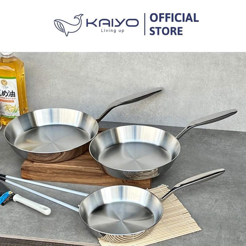 Chảo đúc inox 3 lớp đáy liền Tri-Ply Kaiyo size 24cm