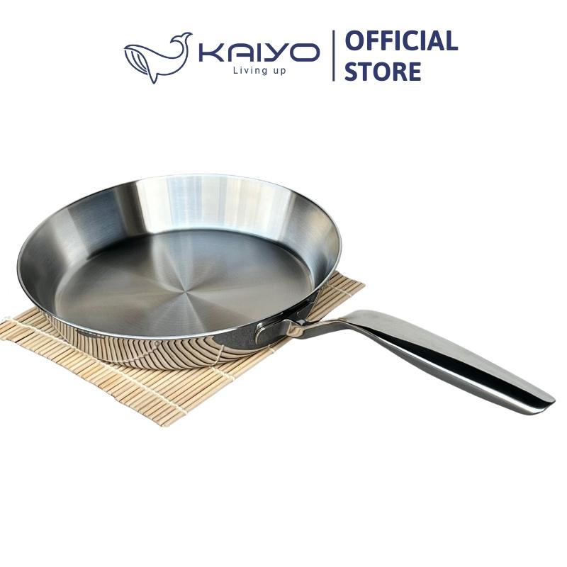 Chảo đúc inox 3 lớp đáy liền Tri-Ply Kaiyo size 26cm