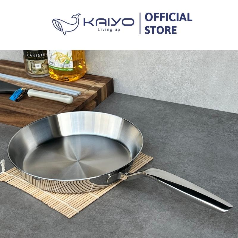 Chảo đúc inox 3 lớp đáy liền Tri-Ply Kaiyo size 26cm