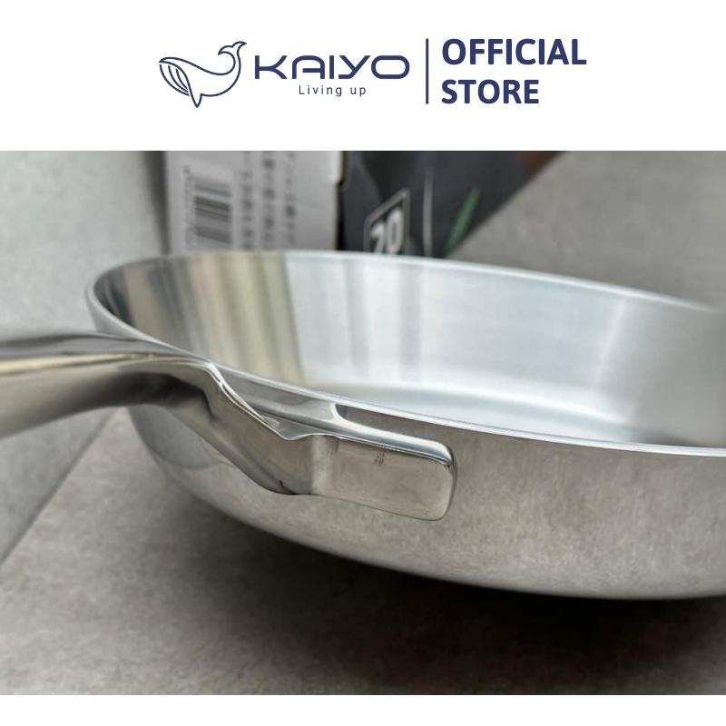 Chảo đúc inox 3 lớp đáy liền Tri-Ply Kaiyo size 26cm