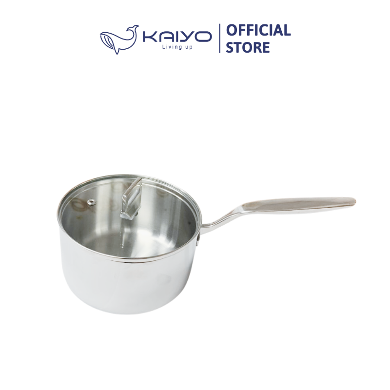 Quánh đúc Inox 3 lớp đáy liền Tri-Ply Kaiyo size 16cm