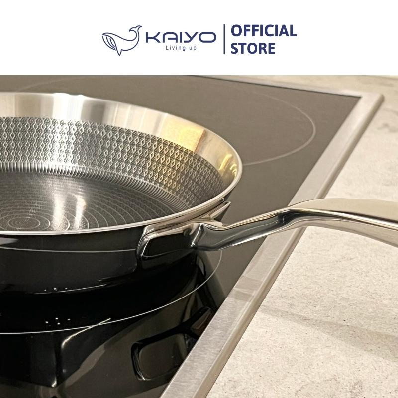 Chảo inox chống dính hoa văn nổi Tri-Ply Kaiyo, size 20cm