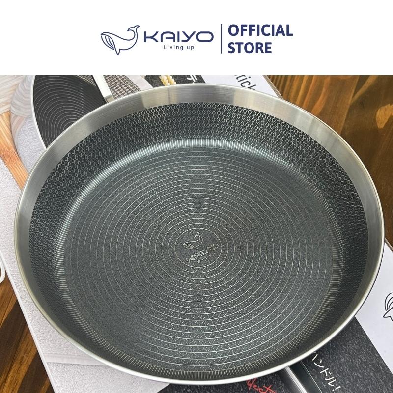 Chảo inox chống dính hoa văn nổi Tri-Ply Kaiyo, size 20cm