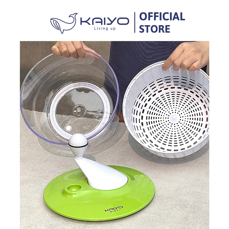 Rổ quay rau li tâm Kaiyo 5.5L màu xanh