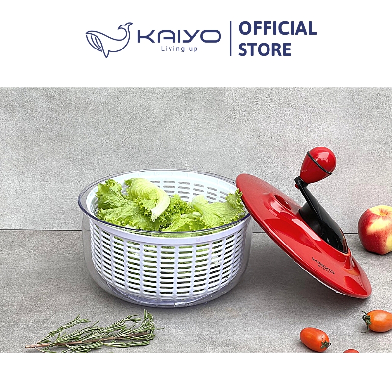 Rổ quay rau Kaiyo 5,5 lít màu xanh | CÔNG TY TNHH THƯƠNG MẠI KAIYO VIỆT NAM