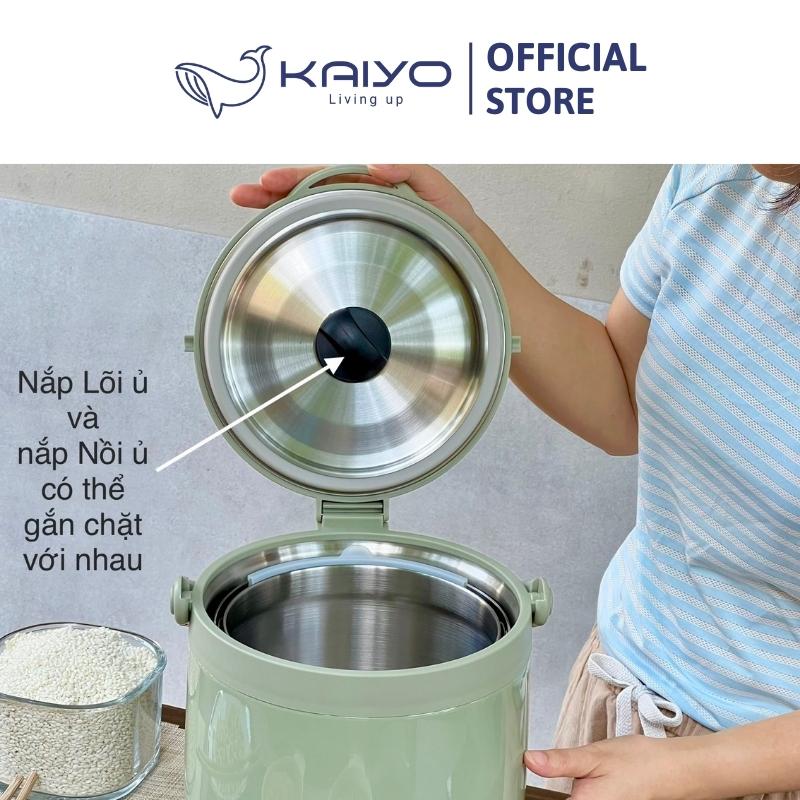 Nồi ủ chân không Kaiyo màu xanh mint 3L