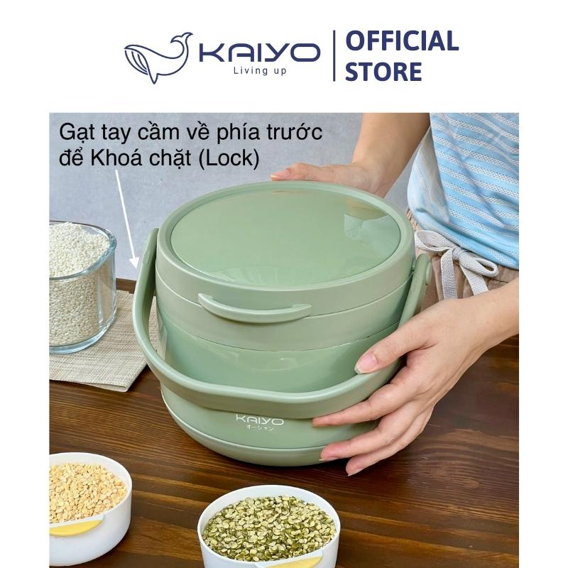 Nồi ủ chân không Kaiyo màu xanh mint 3L