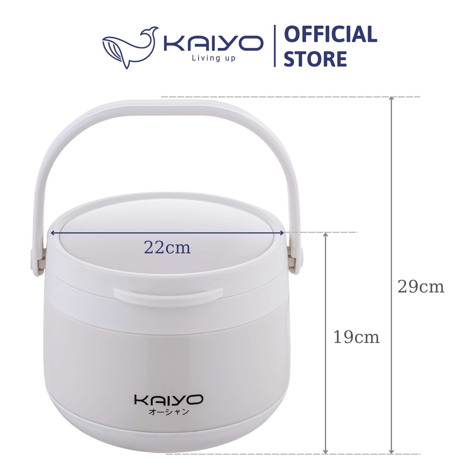 Nồi ủ Kaiyo màu trắng 3L