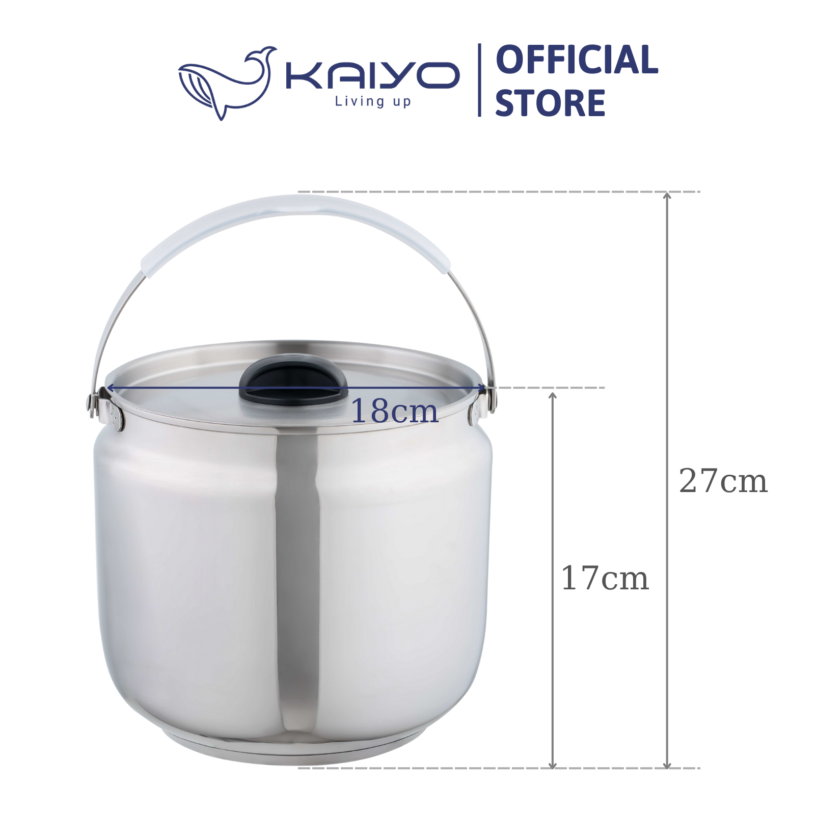 Nồi ủ Kaiyo màu vàng đồng 4,5L