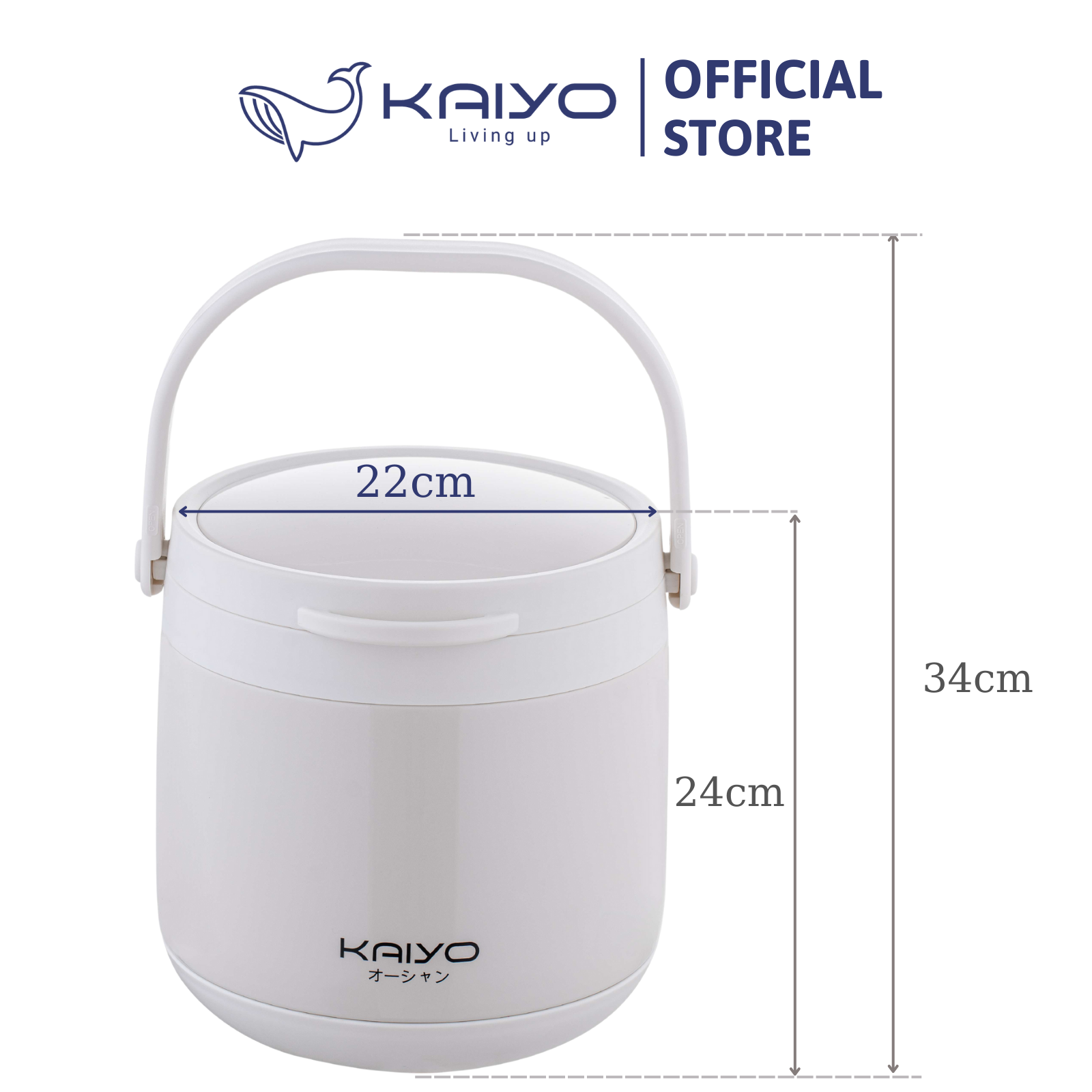 Nồi ủ Kaiyo màu trắng 4,5L